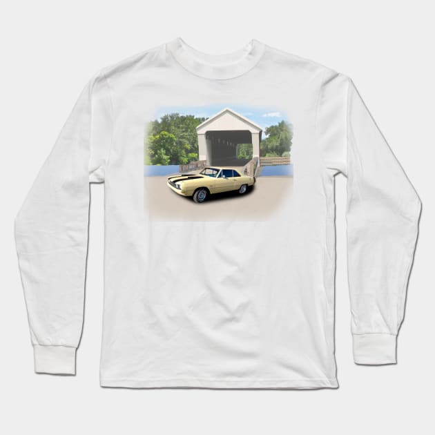 1972  Dart Swinger in our covered bridge series Long Sleeve T-Shirt by Permages LLC